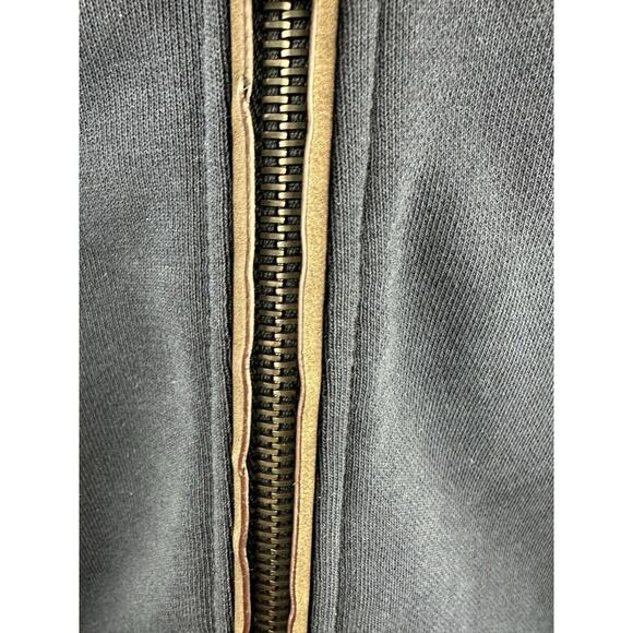 Ermenegildo Zegna Full Zip Up Suede Trim Sweatshirt Navy Sweater Jacket Men's XL - Picture 7 of 16